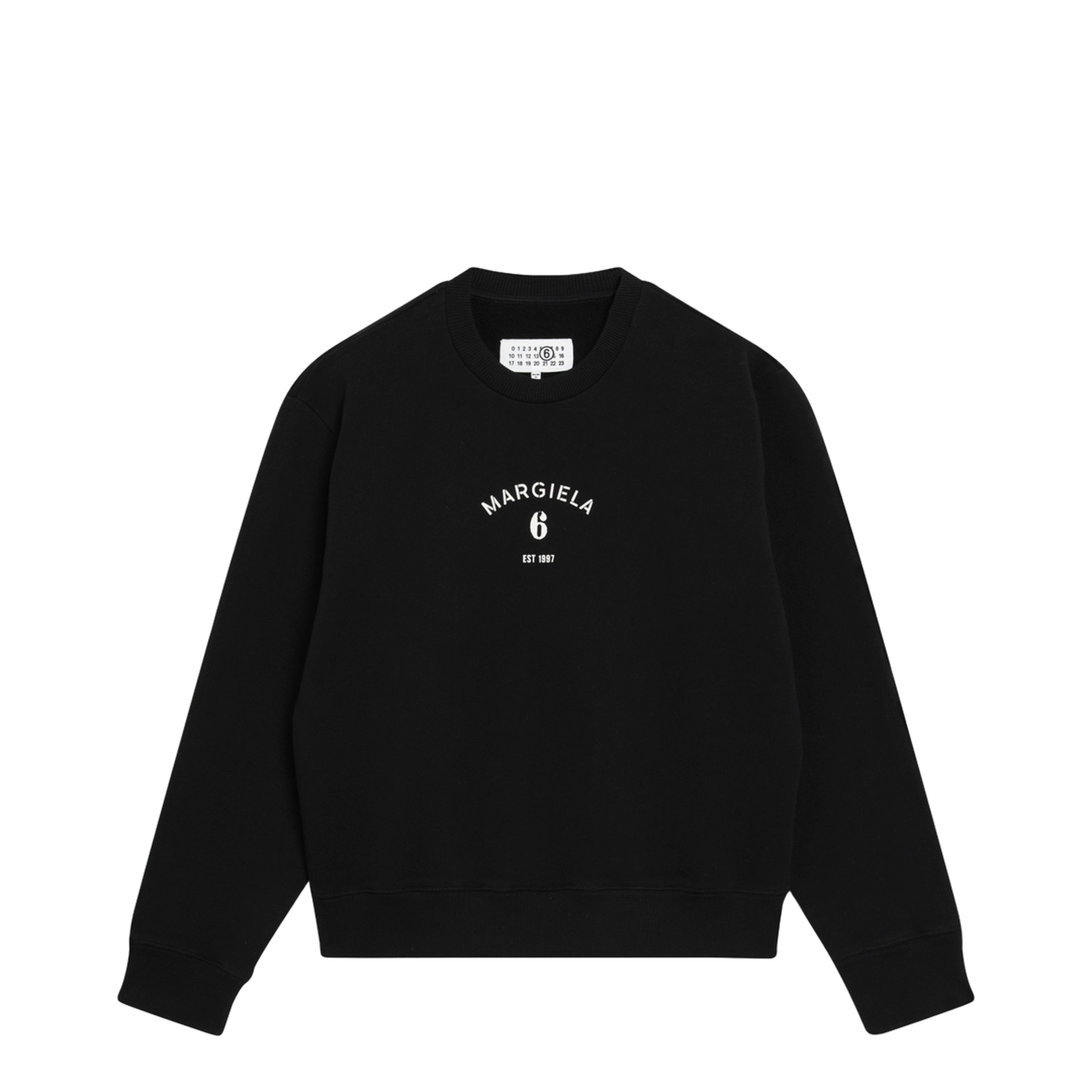 Numeric Signature Crewneck Sweatshirt In Black Cotton - Image 1