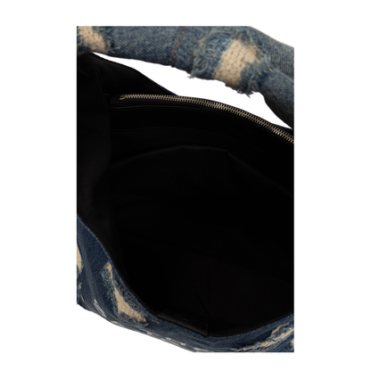 The Sack Denim Shoulder Bag - Blue - Image 5