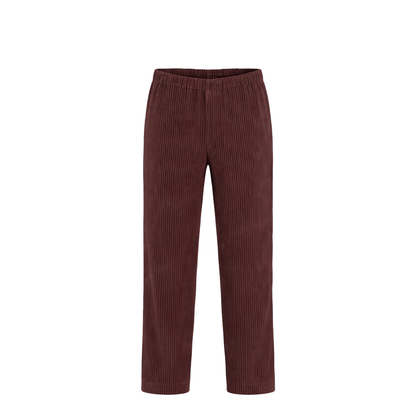 Brown Pleated Design Cropped Pants - Image 1