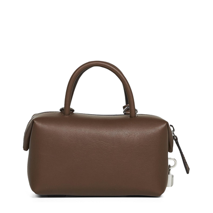 Holdalls Small Calfskin Satchel - Dark Brown - Image 3