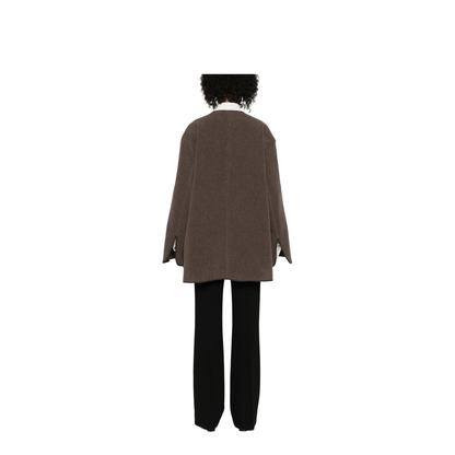 Wool Zipped Jacket Brown - Image 3