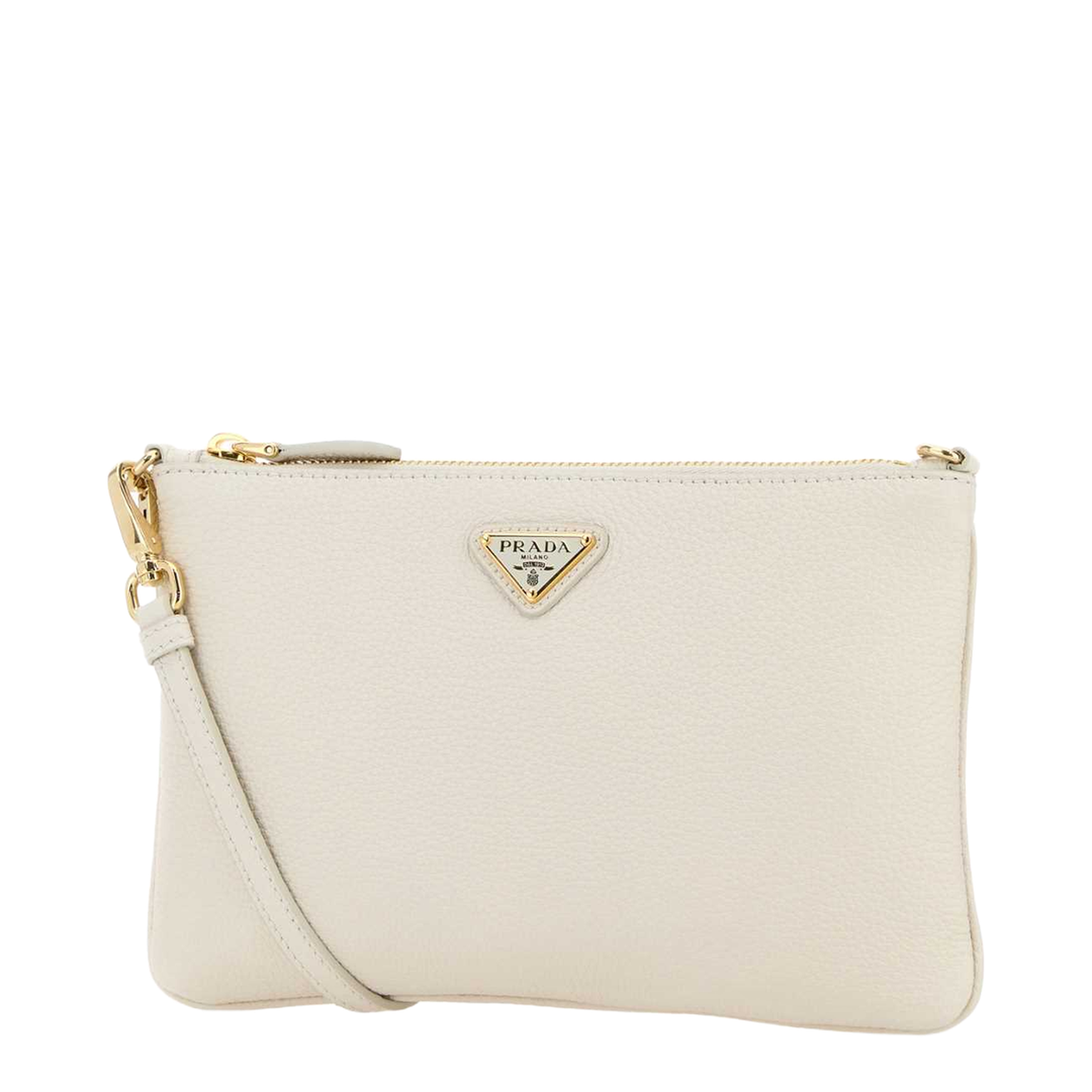 White Leather Crossbody Bag - Image 2