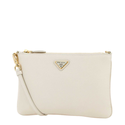 White Leather Crossbody Bag - Image 2
