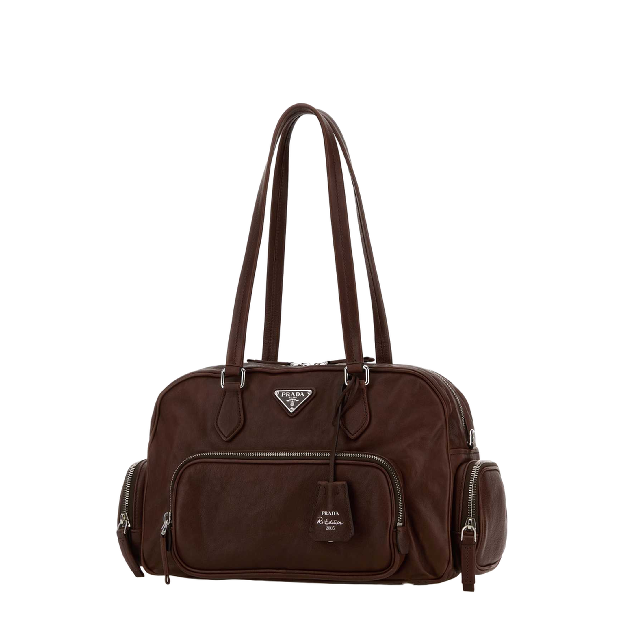 Large Washed Leather Top-Handle Bag - Cocoa Brown - Image 2