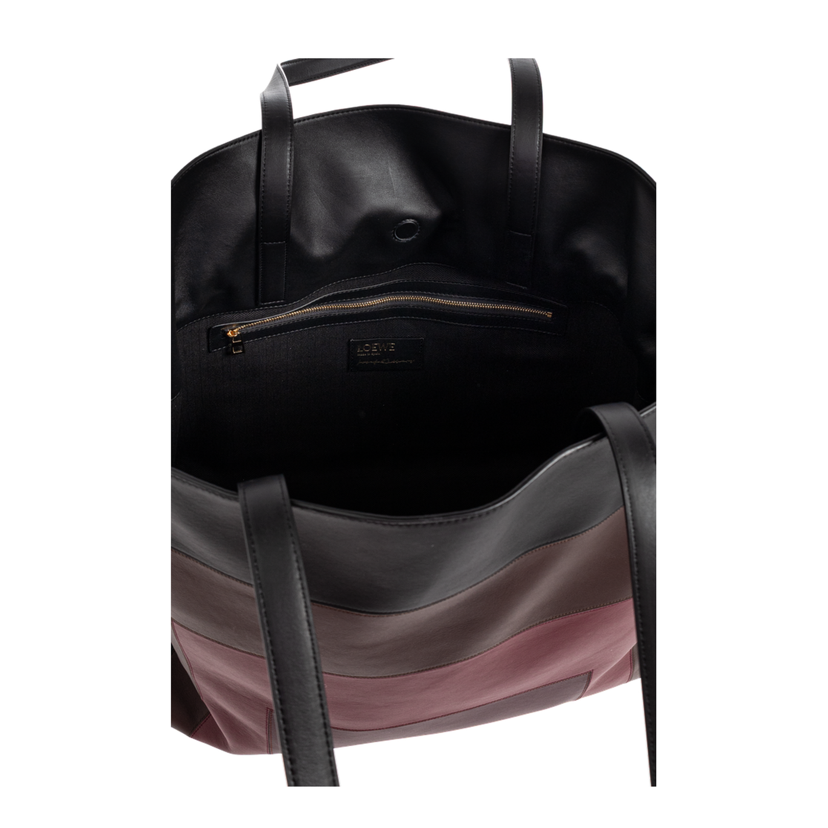 Flamenco XL Shopper Bag Black Burgundy - Image 5