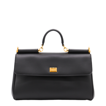 My Sicily handbag in plongé calfskin in Black - Image 1