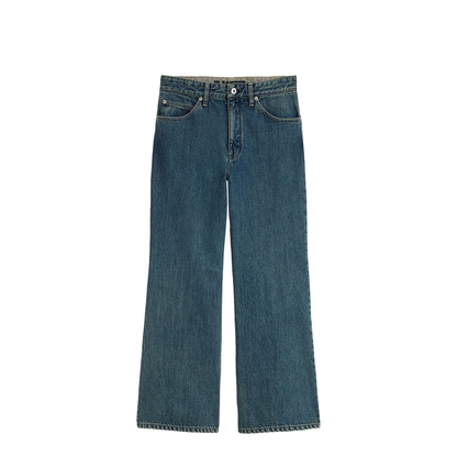 Flared Denim Trousers - Image 1