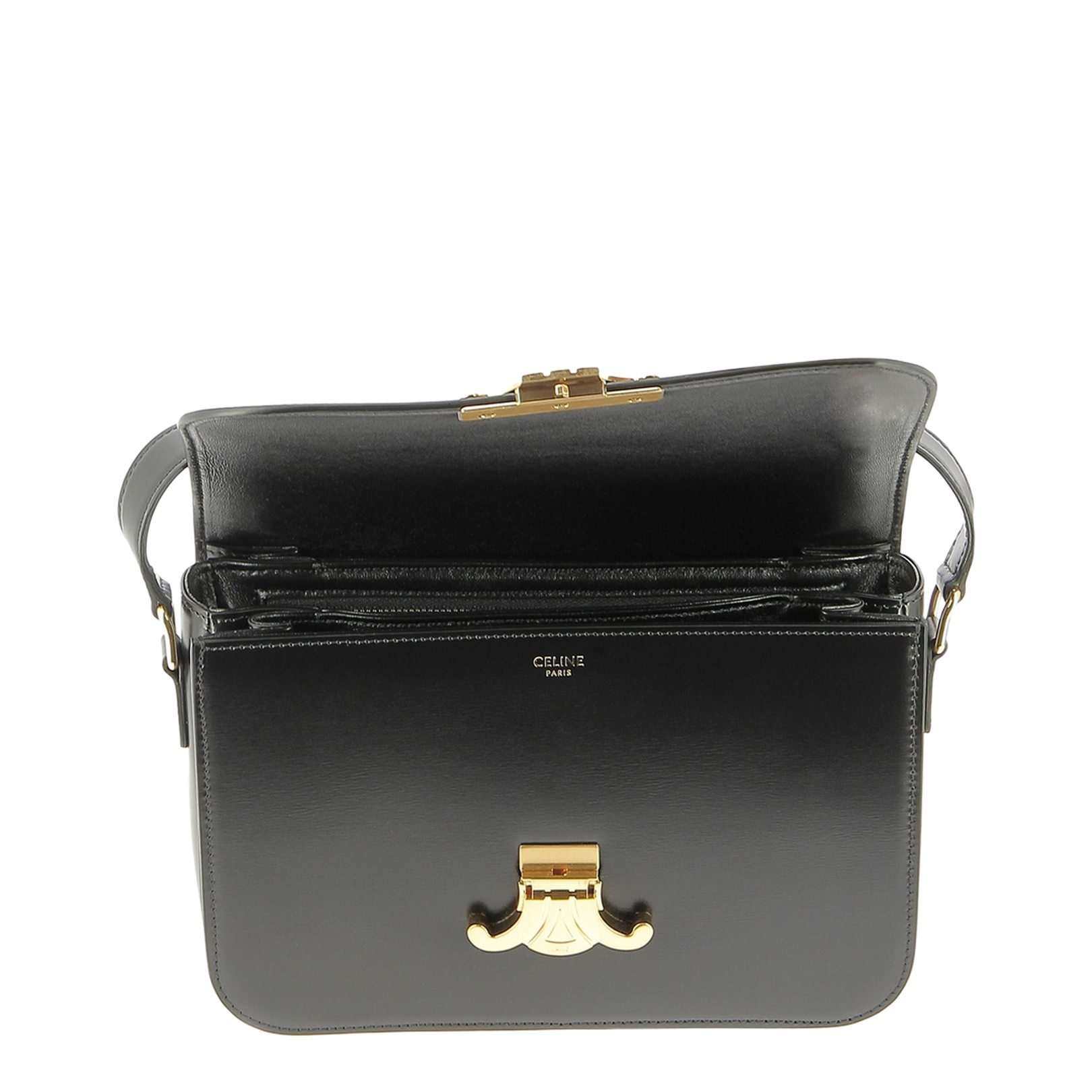 Classique Triomphe Bag in Shiny Calfskin - Black - Image 4