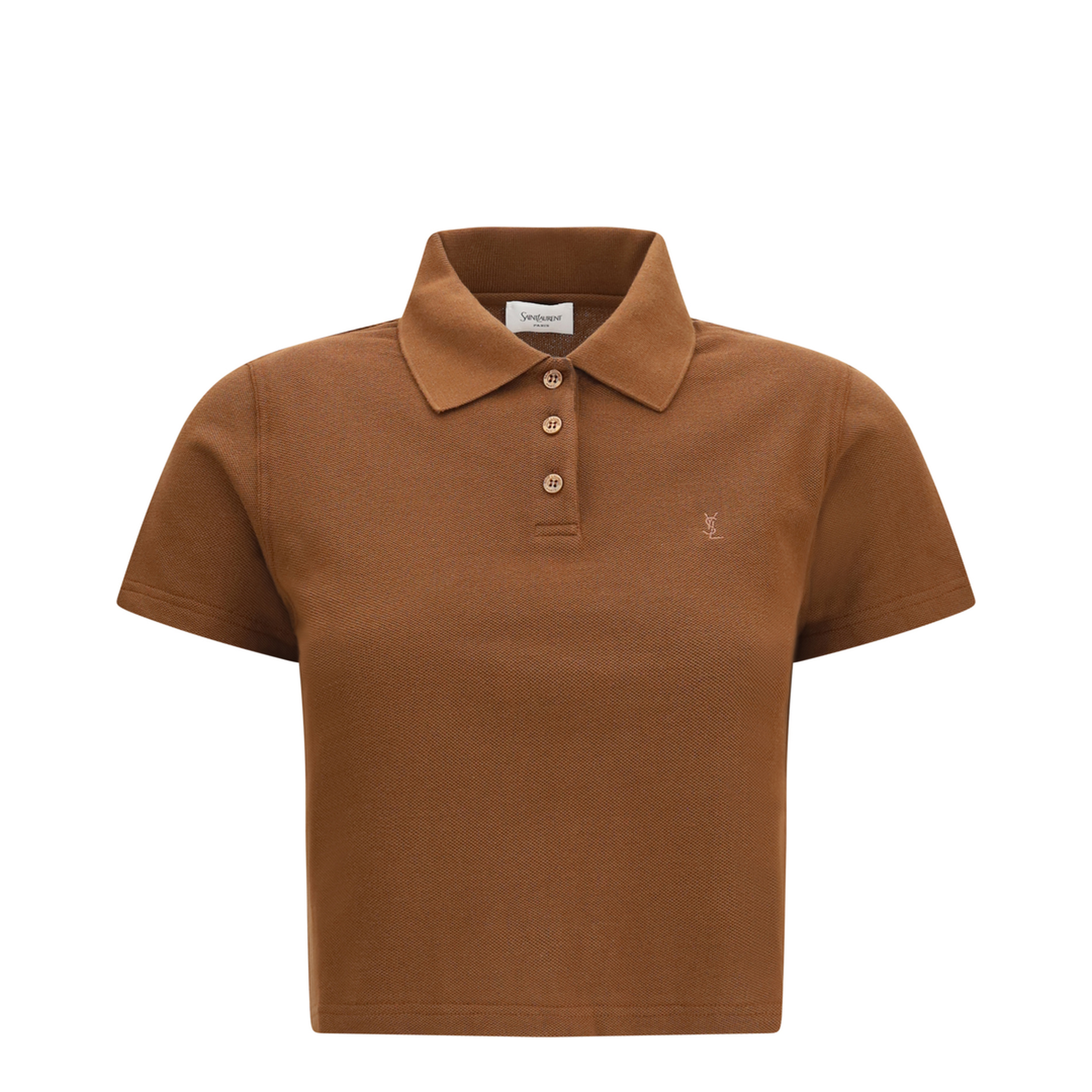 Cassandre Short Cotton Piqué Polo Shirt - Image 1