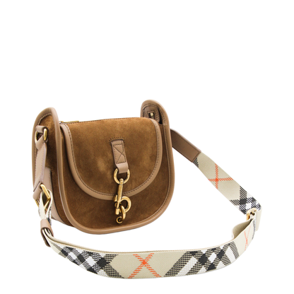 Mini B Clip Suede Messenger Bag - Hazel Brown - Image 6