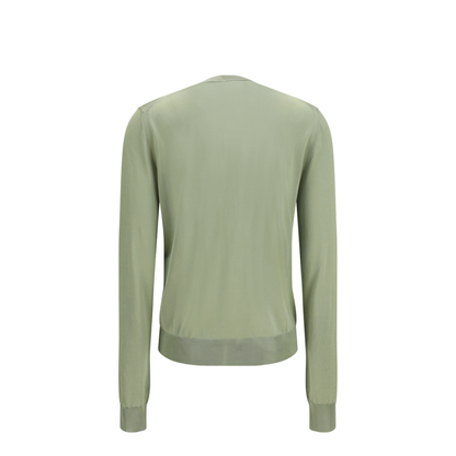 Cardigan Crewneck in Viscose with Embroidered Logo - Image 2