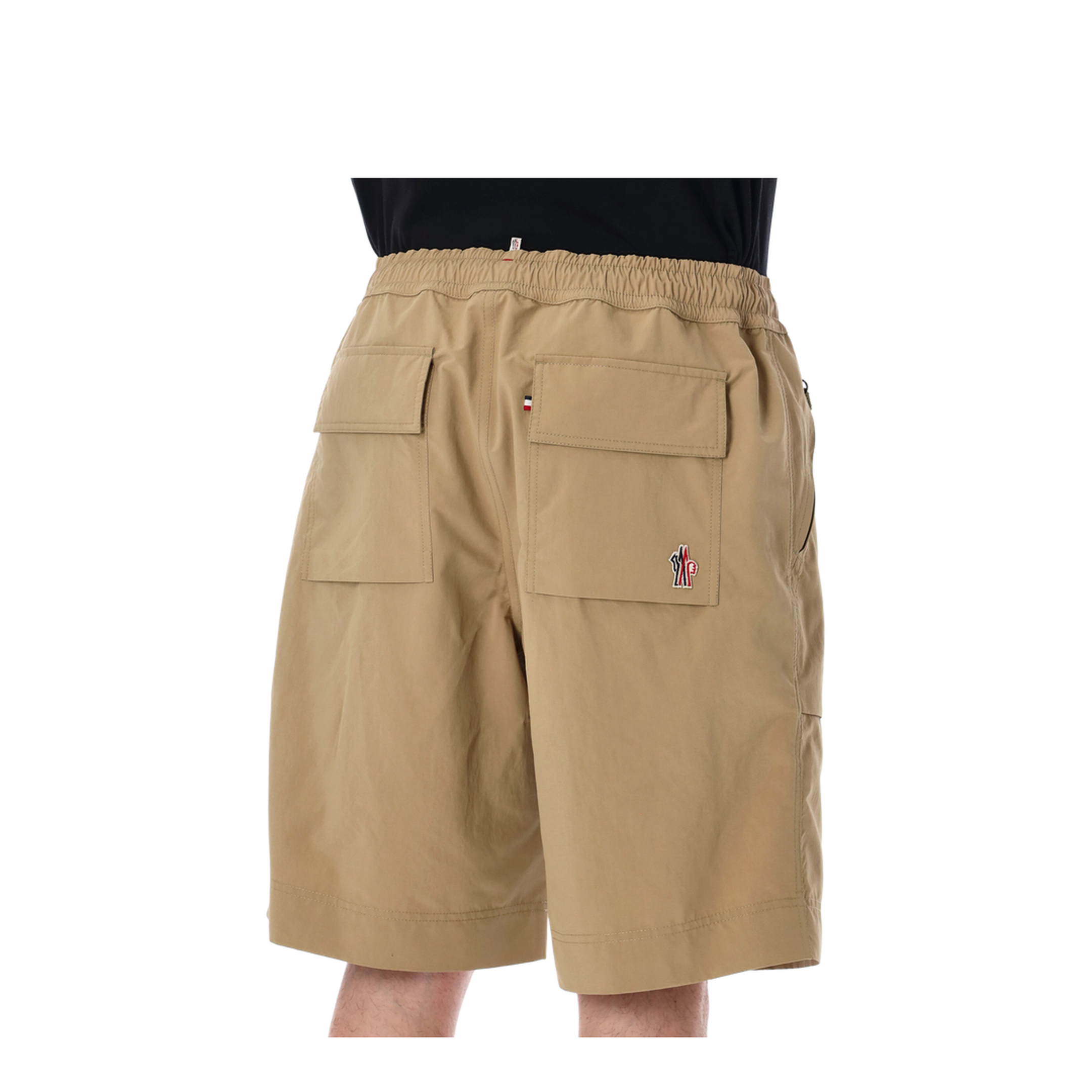 Beige Technical Froissé Bermuda Shorts - Image 3