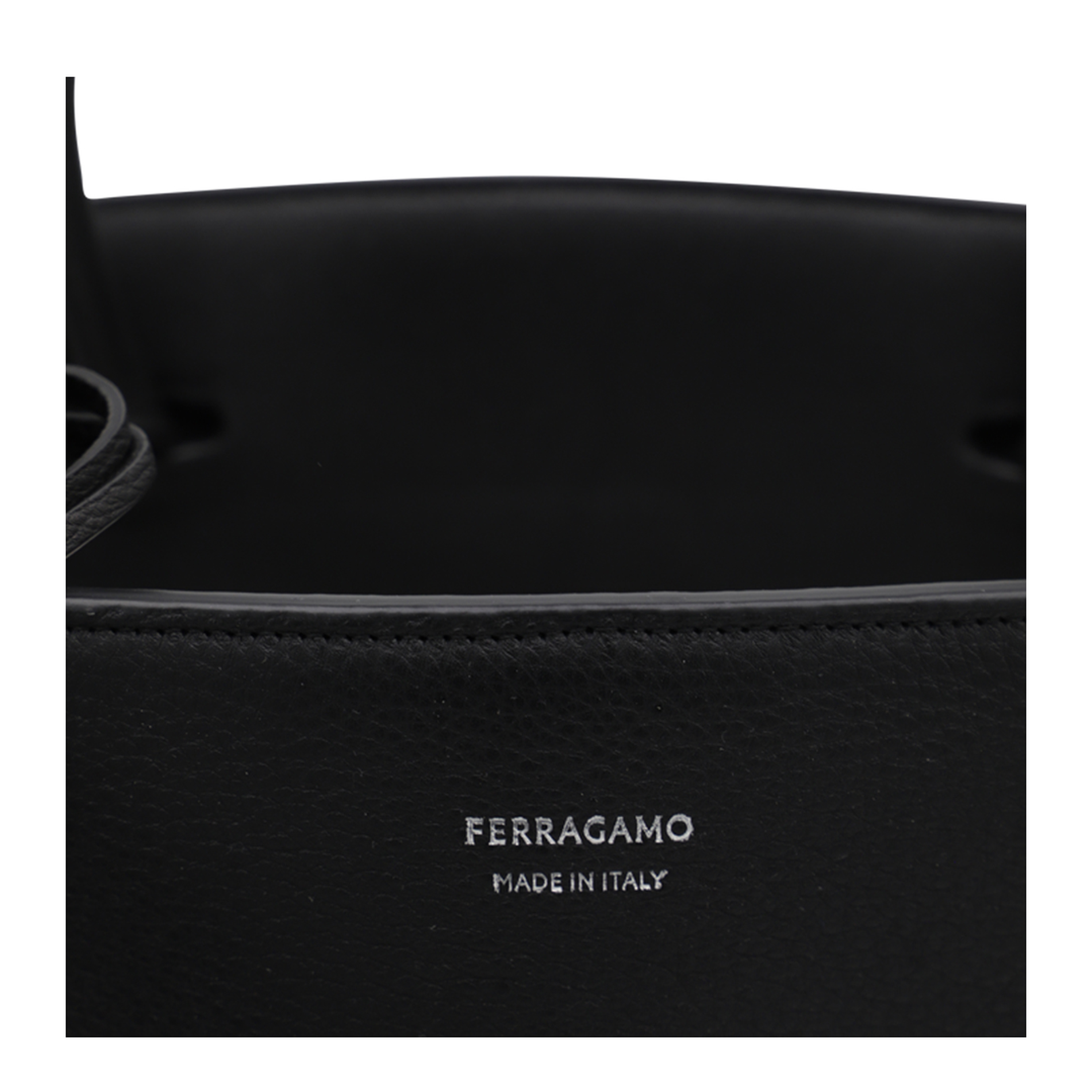 Black Leather Top Handle Bag - Image 6