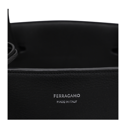 Black Leather Top Handle Bag - Image 6