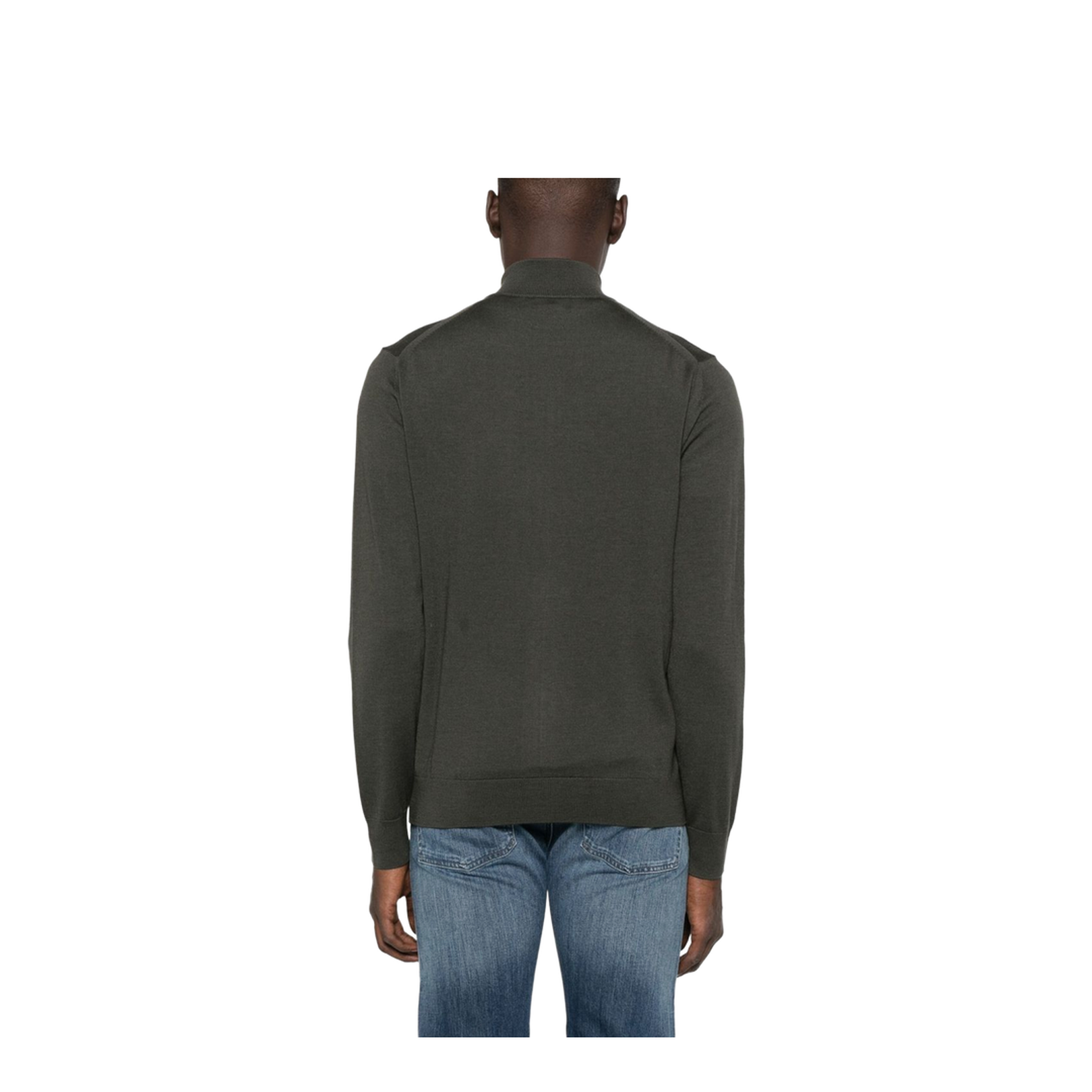 High Neck Zip Fastening Sweater - Image 3