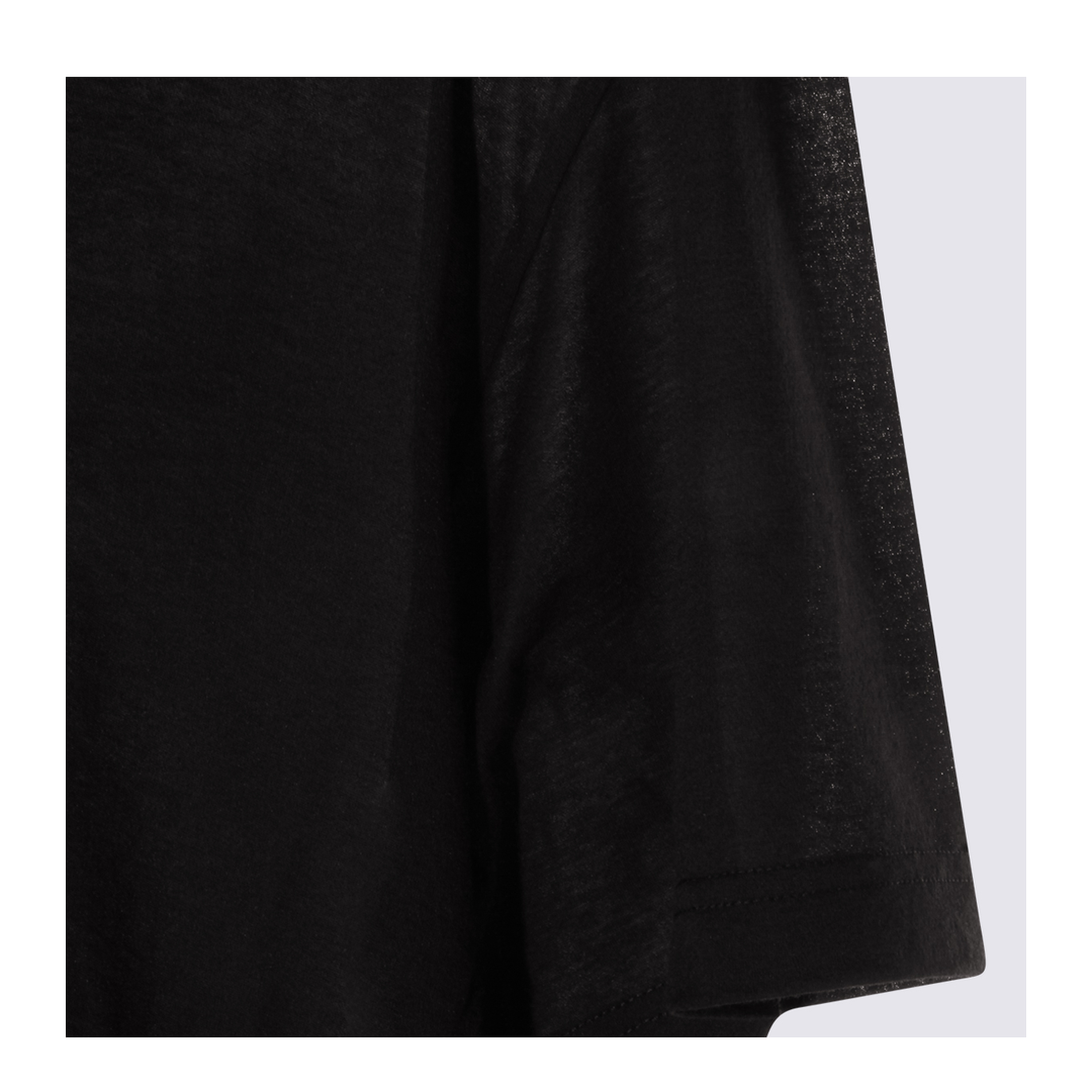 Black Maxi Train T-Shirt in Cotton Jersey - Image 6