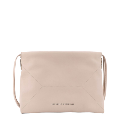 Duo Leather Shoulder Bag - Light Pink - Image 1