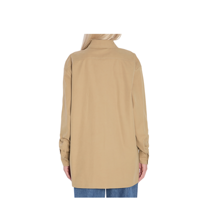 Tansy Shirt Tan Cotton Cashmere - Image 4