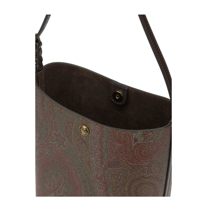 Essential Arnica Medium Paisley Jacquard Cotton Hobo Bag - Brown - Image 5
