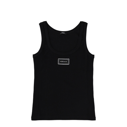 90s Vintage Logo Tank Top Black - Image 1