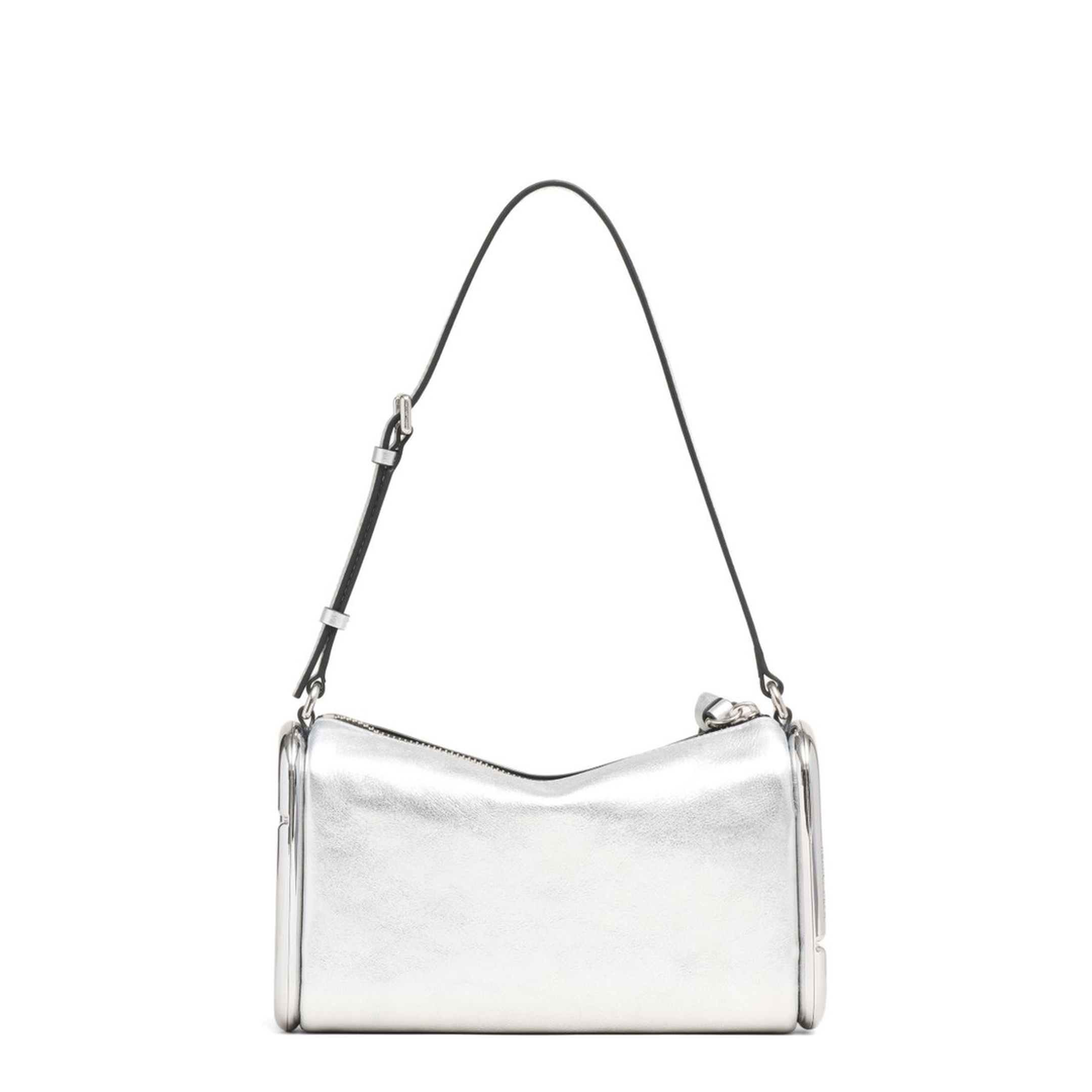 The Scene Small Metallic Leather Shoulder Bag - Silver - Image 4