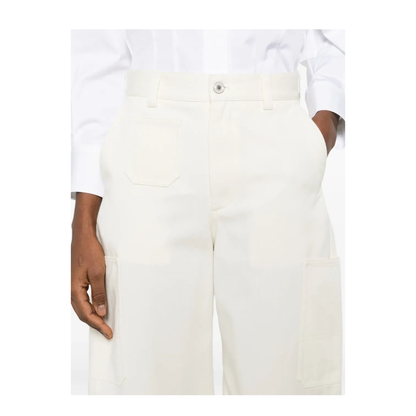 Cotton And Wool Cocoon Cropped Cargo Pants - Image 5