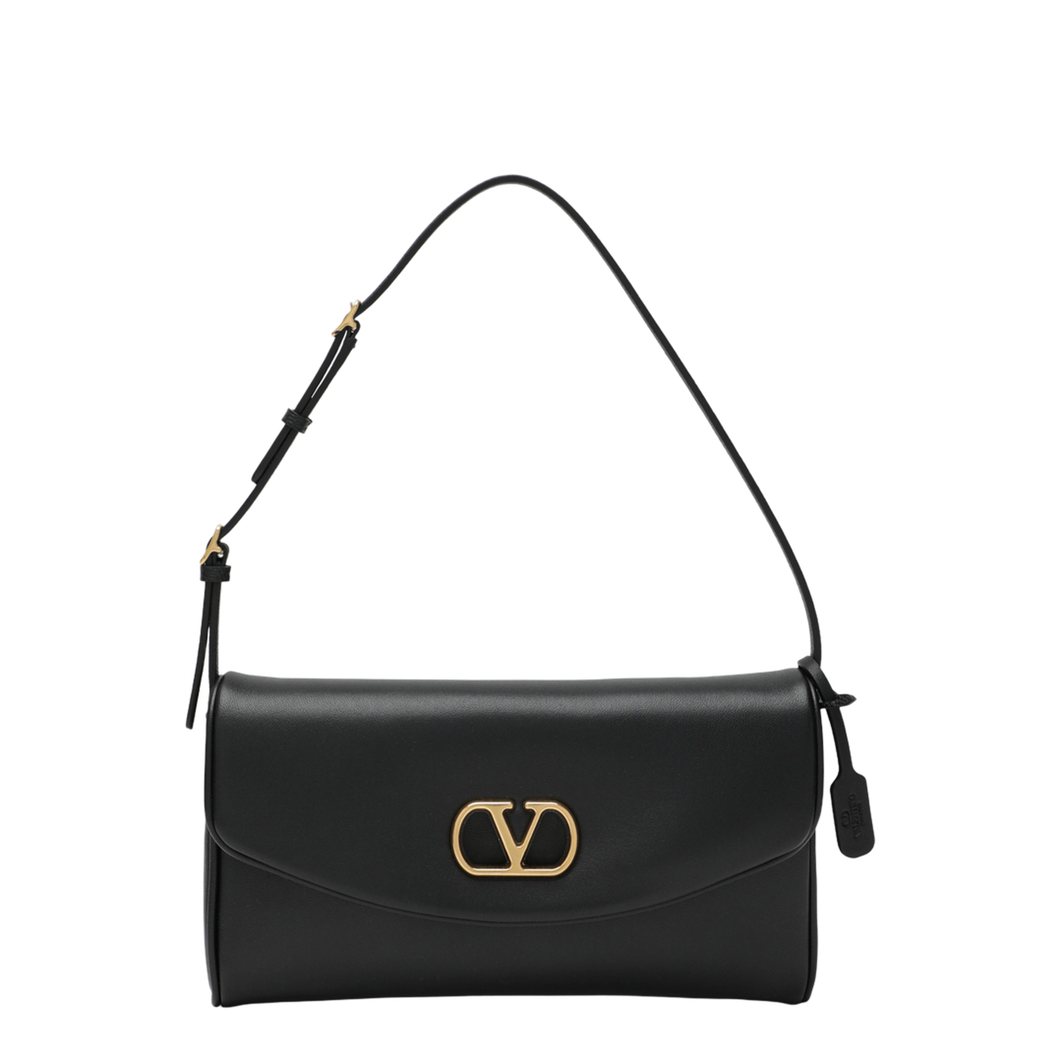 Small Black Devain Leather Shoulder Bag - Image 1
