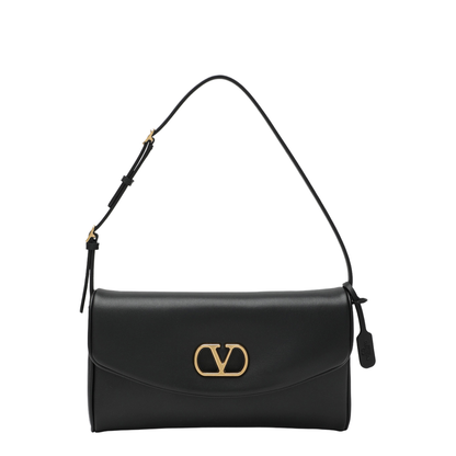 Small Black Devain Leather Shoulder Bag - Image 1