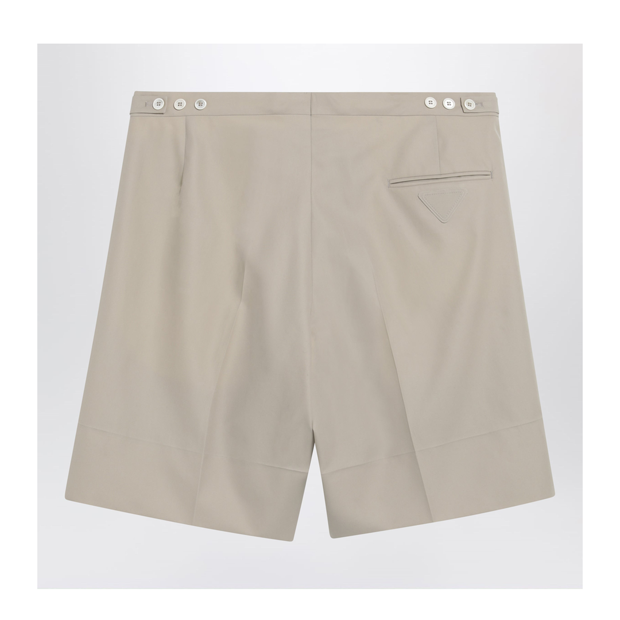 Sand-Colored Cotton Bermuda Shorts - Image 2