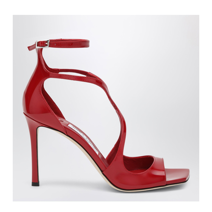 Azia sandals in red patent leather - Image 1