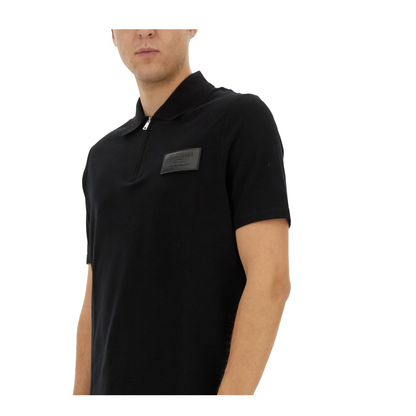Cotton Polo with Patch Cotton Black - Image 4