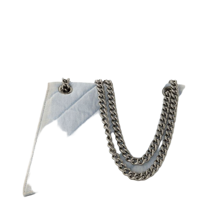 Light Blue Denim Crush Shoulder Bag - Image 3