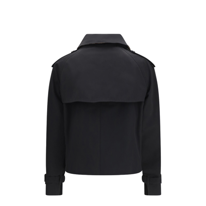 Mayfair Cropped Trench Jacket in Gabardine - Image 2