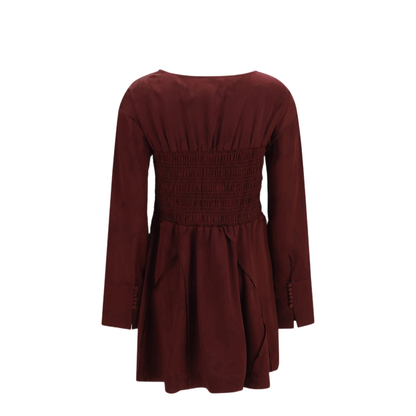 Long Sleeve Satin Mini Dress - Image 2