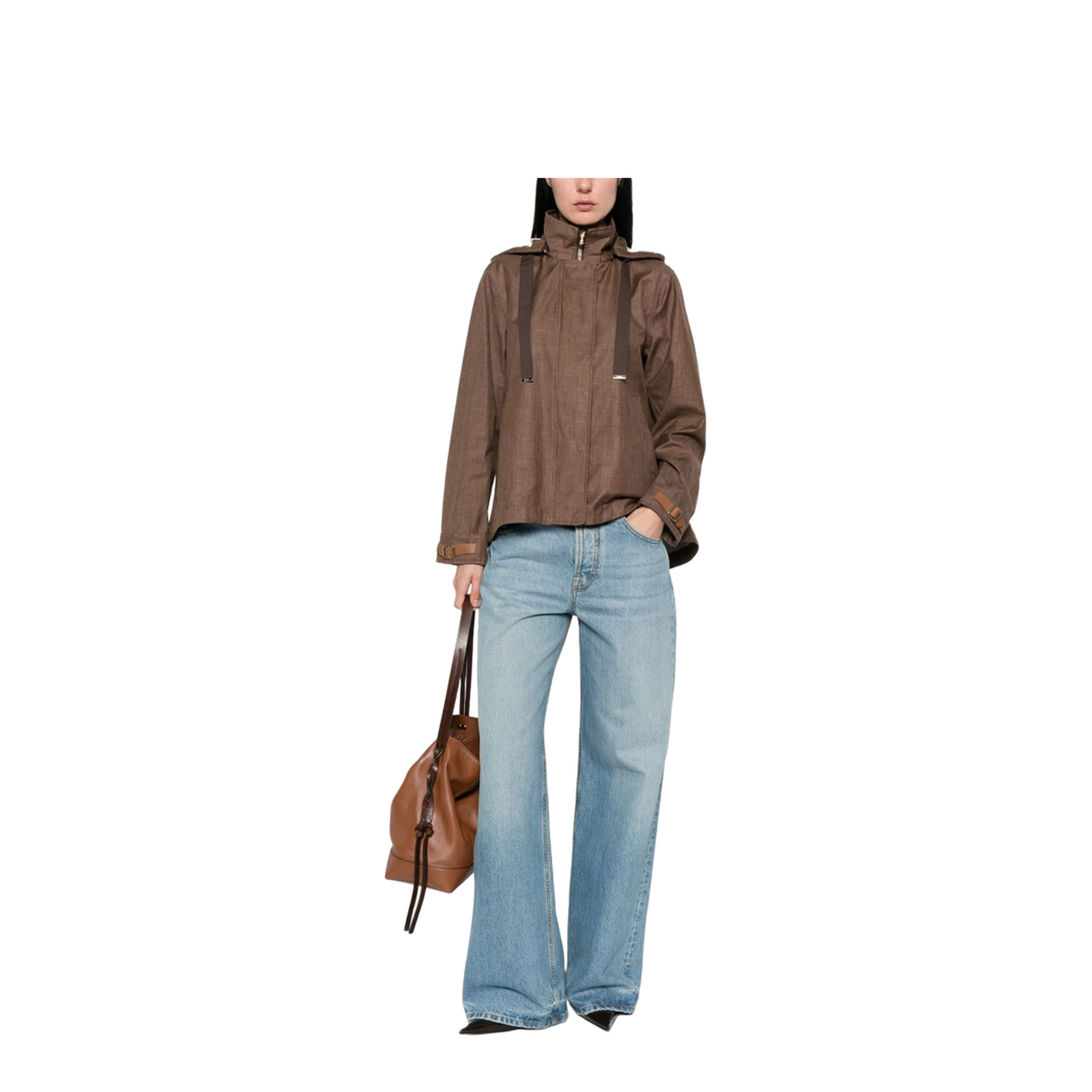 Leather Brown Coat - Image 4