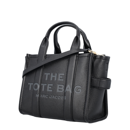 The Small Tote Bag Grainy Leather Bag in Black - Image 3