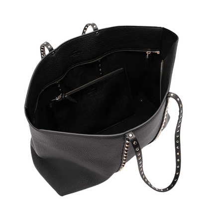 Rockstud Shopping Bag in Grainy Leather - Image 4