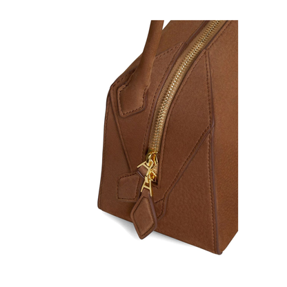 Le Bouledogue Small Nubuck Shoulder Bag - Terre d’Ombre Marron - Image 2
