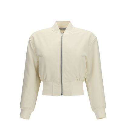 Cropped Bomber Jacket in Technical Faille - Image 1