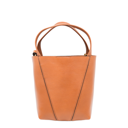 Spin Small Cowhide Tote - Clay Brown - Image 5