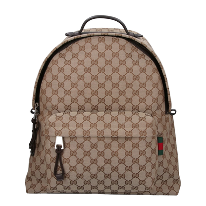 GG Canvas Medium Canvas Backpack - Beige - Image 1