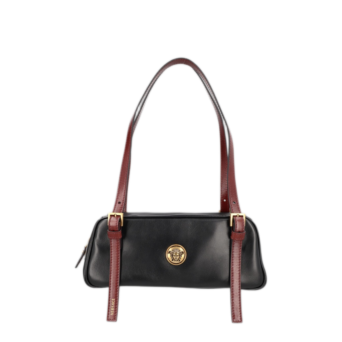 Emblème Nappa Bowling Bag - Black + Rosewood Gold - Image 1