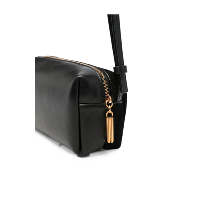 Kye Mini Crackle Patent Leather Crossbody - Black - Image 3