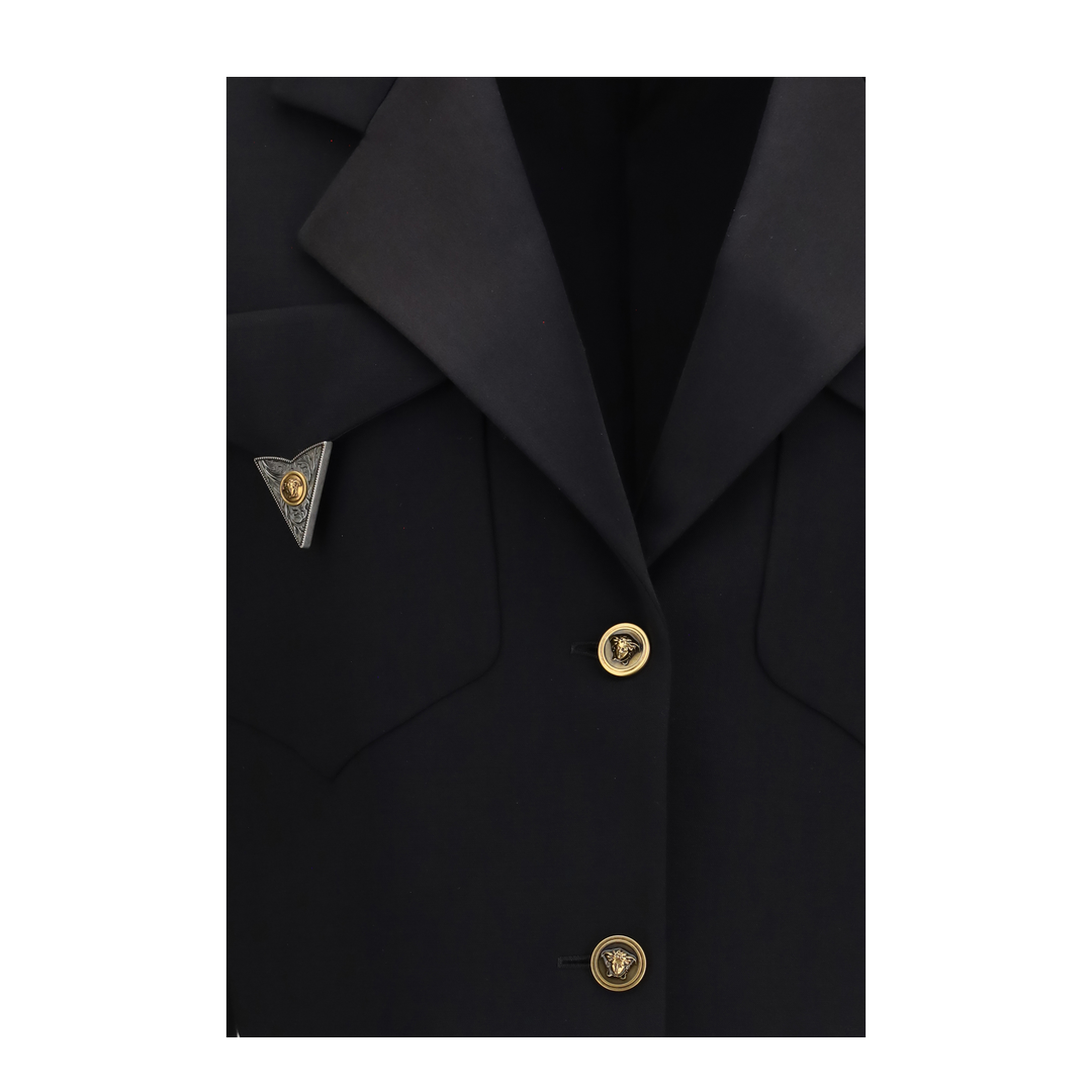 Cropped Wool Blazer - Image 3