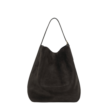 Espresso-coloured Suede Tote Bag - Image 2
