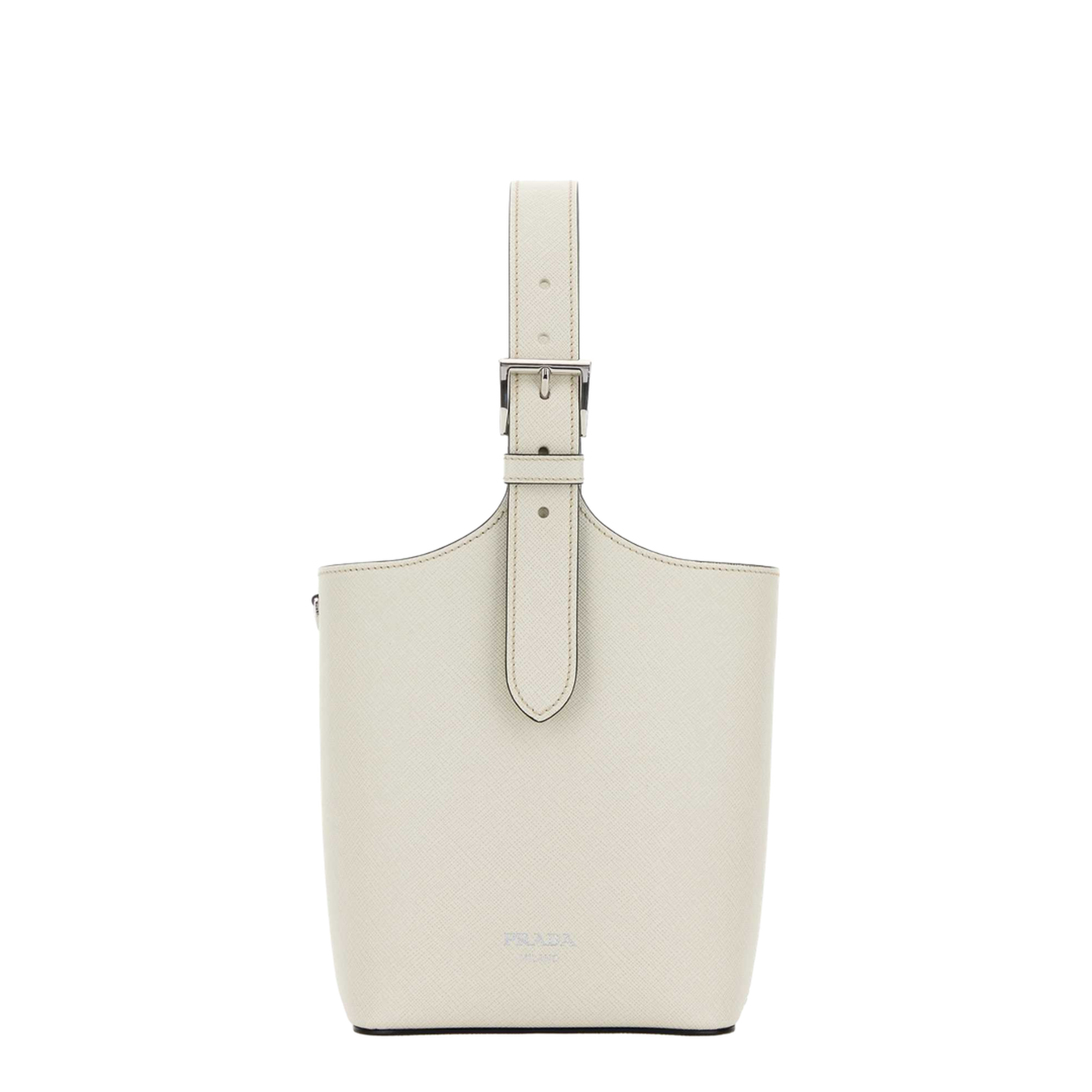 Small Leather Shoulder Bag - Talco/Nero - Image 1