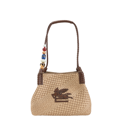 Libra S Rafia Shoulder Bag - Image 1