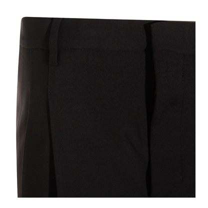 Black Pleated Bermuda Shorts in Cotton - Image 5