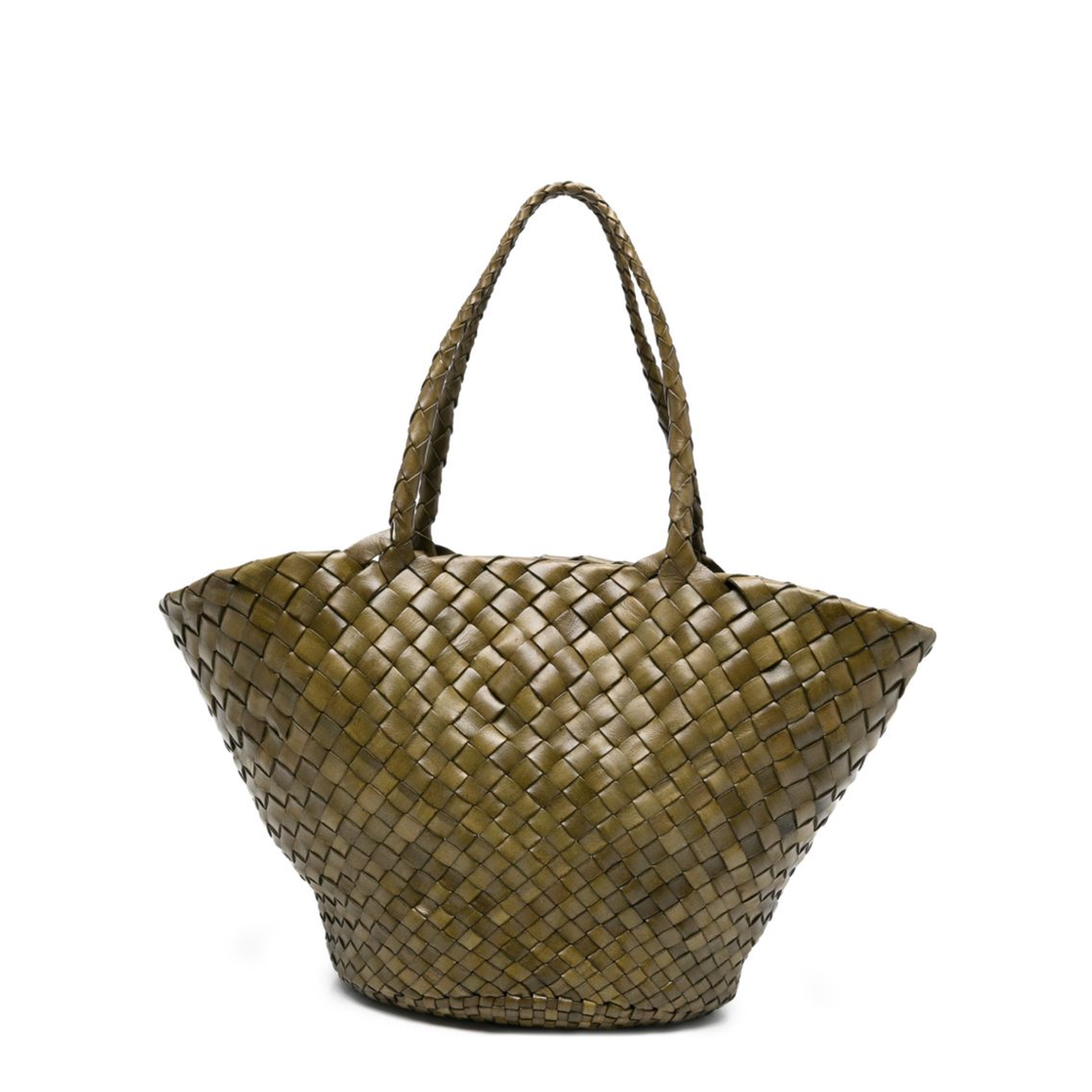 Egola Buffalo Leather Tote Bag - Kaki - Image 1