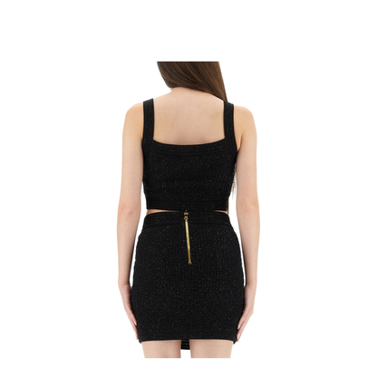 Tweed Top - Black - Image 3